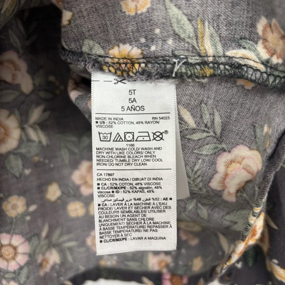 Floral Long Sleeve Top | Old Navy 5T